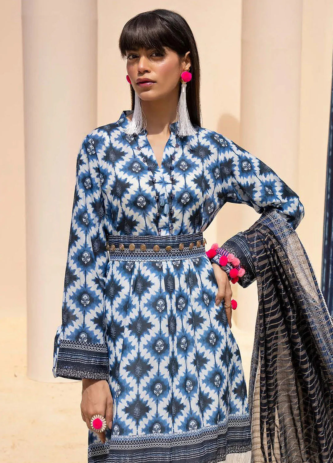 Gul Ahmed Printed Lawn Suits Unstitched 3 Piece GA24SU ST 42004 - Summer Collection