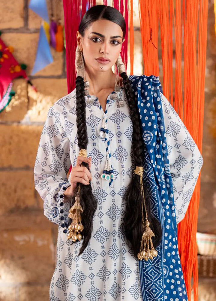 Gul Ahmed Printed Lawn Suits Unstitched 3 Piece GA25CH CL-42316 B - Summer Collection