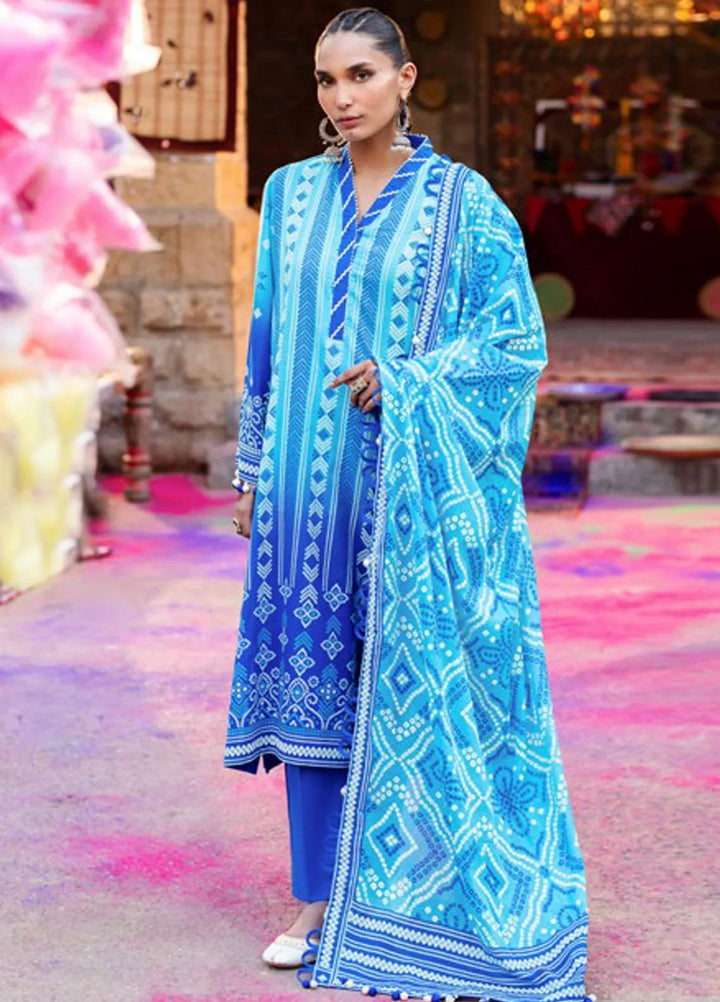 Gul Ahmed Printed Lawn Suits Unstitched 3 Piece GA25CH CL-42328 B - Summer Collection