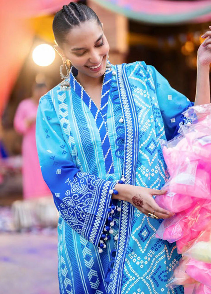 Gul Ahmed Printed Lawn Suits Unstitched 3 Piece GA25CH CL-42328 B - Summer Collection