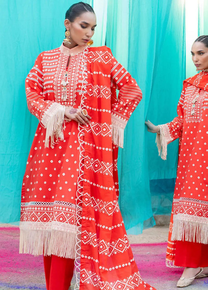Gul Ahmed Printed Lawn Suits Unstitched 3 Piece GA25CH CL-52172 B - Summer Collection