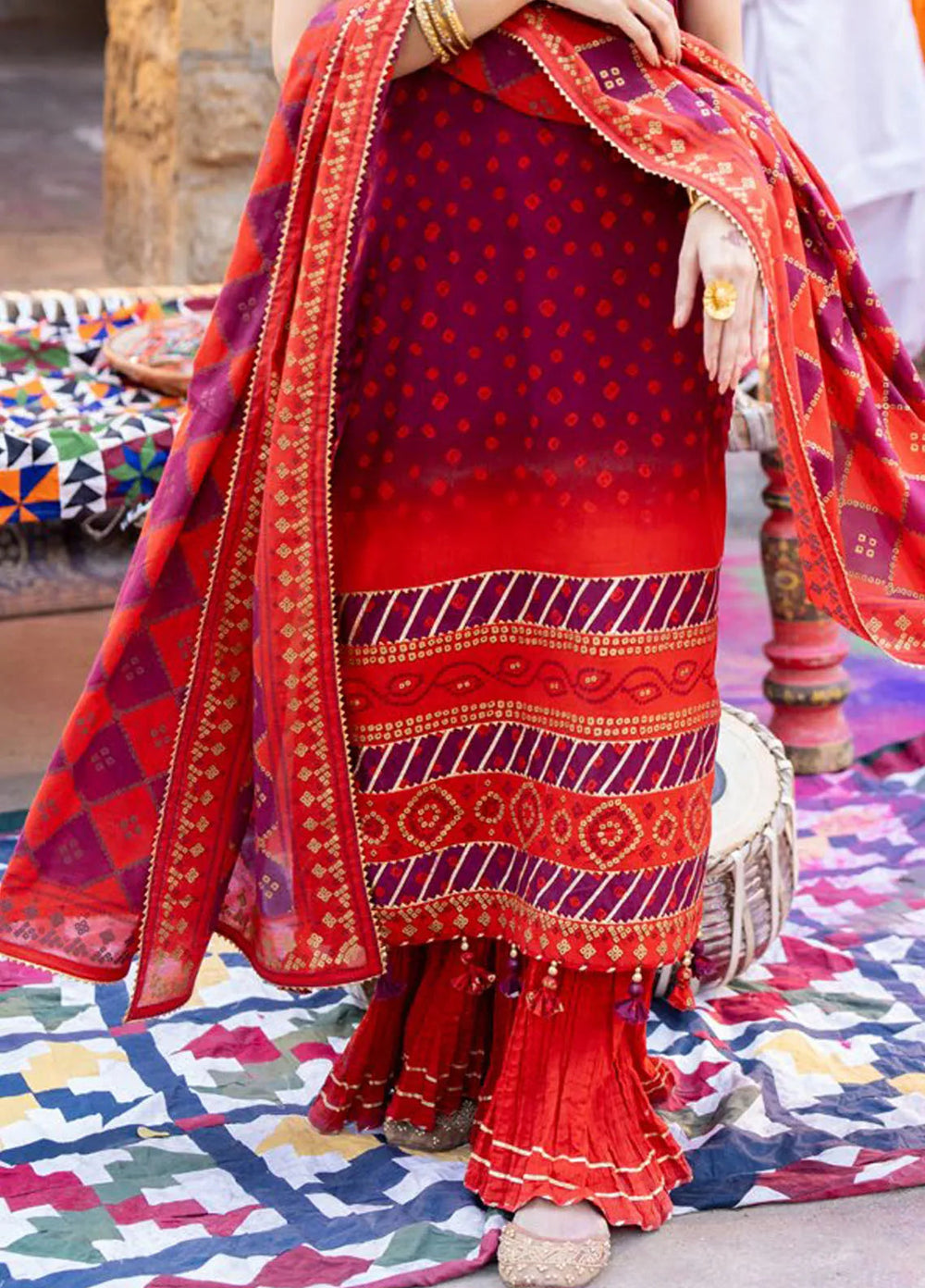 Gul Ahmed Printed Lawn Suits Unstitched 3 Piece GA25CH CL-52410 B - Summer Collection
