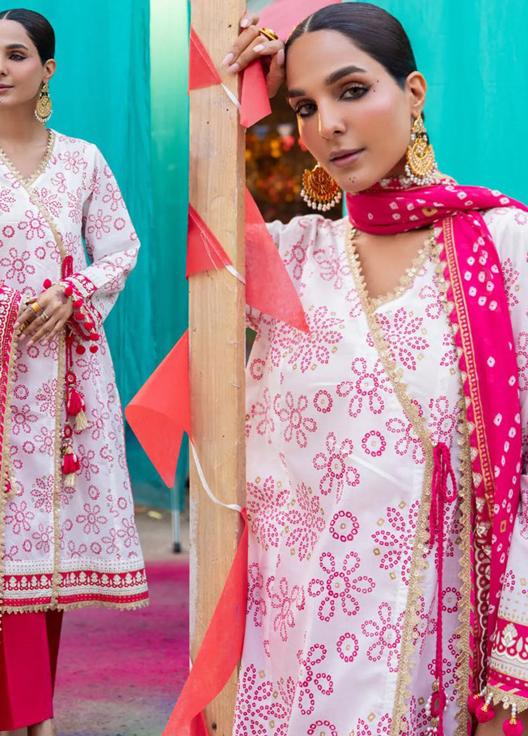 Gul Ahmed Printed Lawn Suits Unstitched 3 Piece GA25CH CL-52411 A - Summer Collection