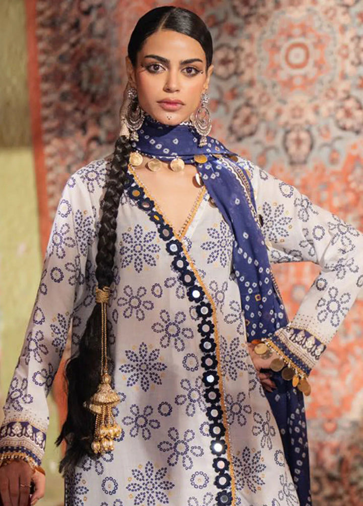 Gul Ahmed Printed Lawn Suits Unstitched 3 Piece GA25CH CL-52411 B - Summer Collection