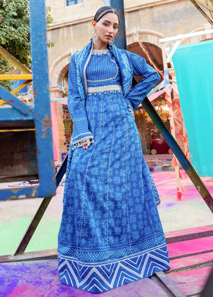 Gul Ahmed Printed Lawn Suits Unstitched 3 Piece GA25CH CL-52412 B - Summer Collection