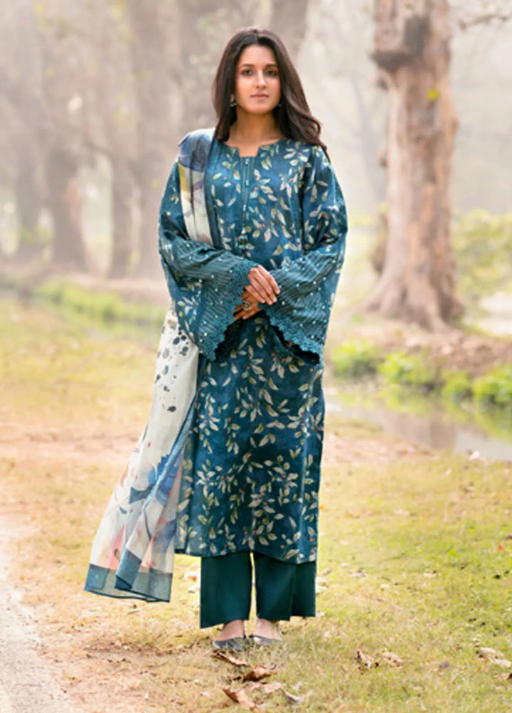 Gul Ahmed Printed Lawn Suits Unstitched 3 Piece GA25DK CL-52435 - Summer Collection