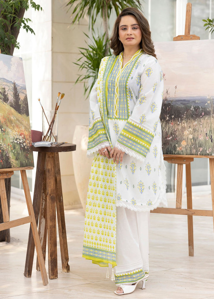 Gul Ahmed Printed Lawn Unstitched Suits 3 Piece GA25MS CL-52665 - Summer Collection