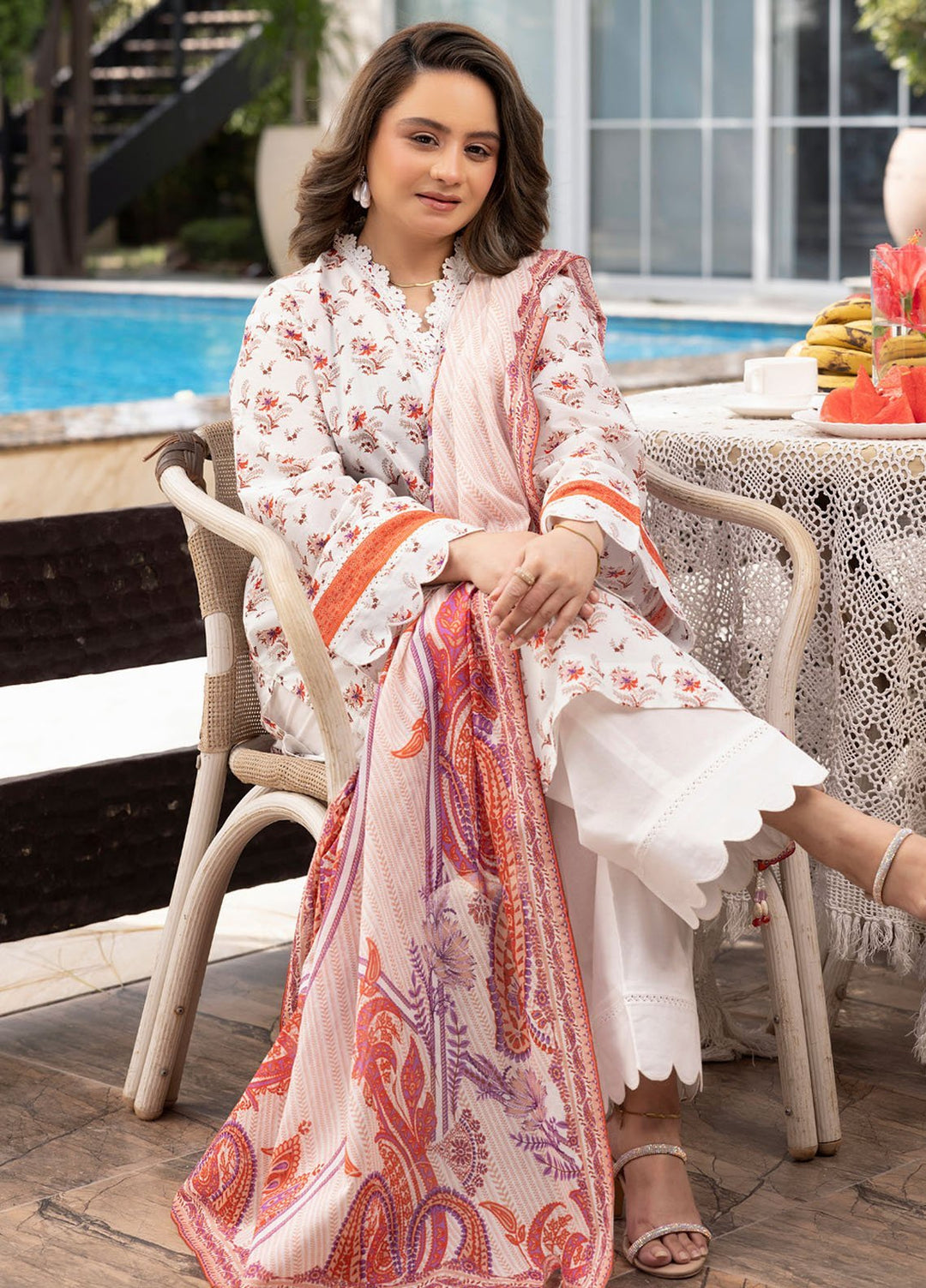 Gul Ahmed Printed Lawn Unstitched Suits 3 Piece GA25MS CL-52667 - Summer Collection