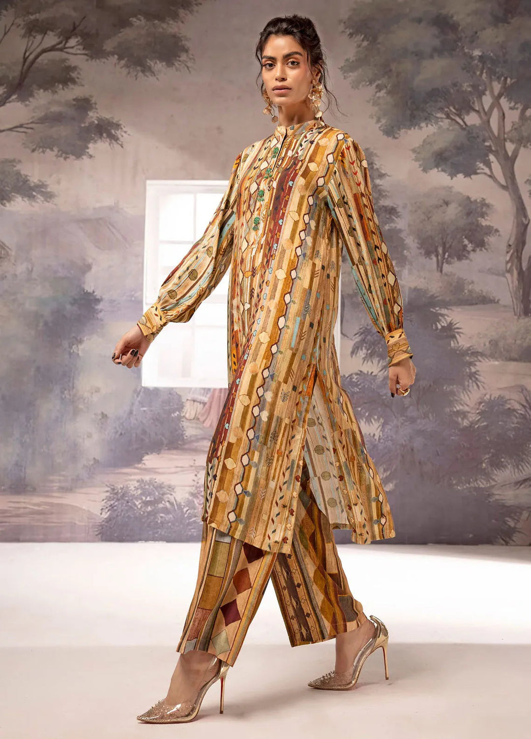 Gul Ahmed Printed Linen Suits Unstitched 2 Piece GA24UW VT-42007 - Winter Collection