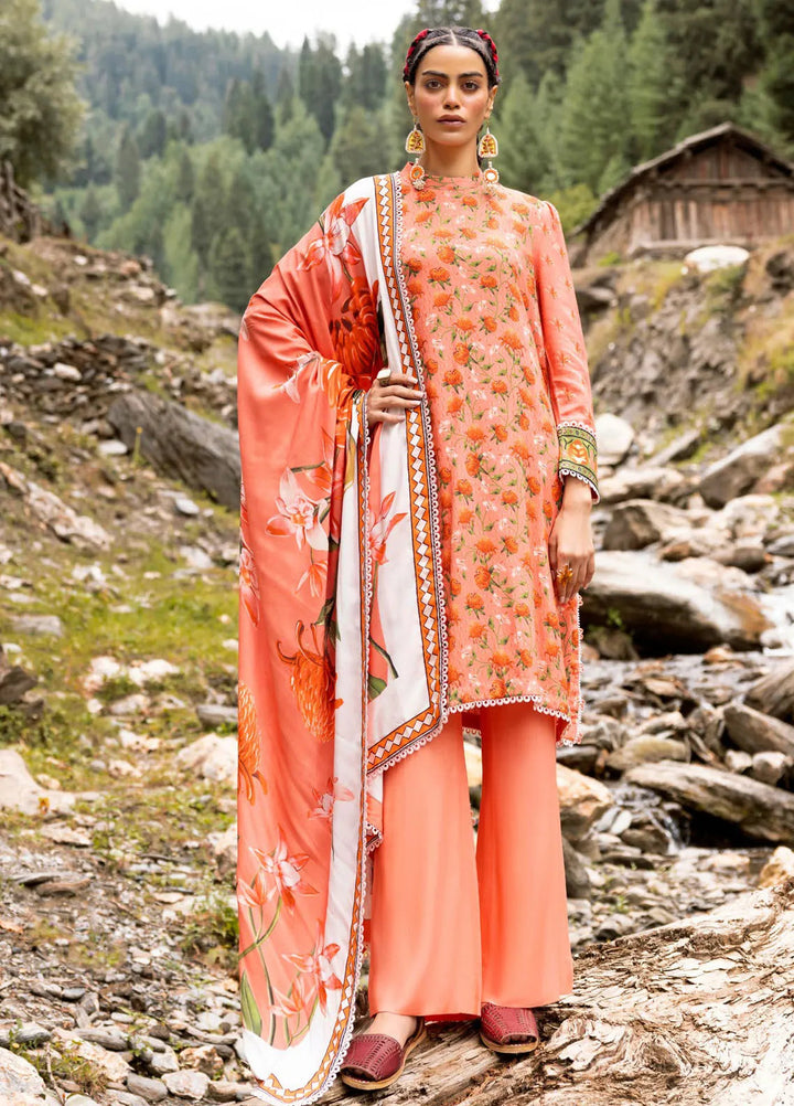 Gul Ahmed Printed Linen Suits Unstitched 3 Piece GA24UW LT-42009 - Winter Collection