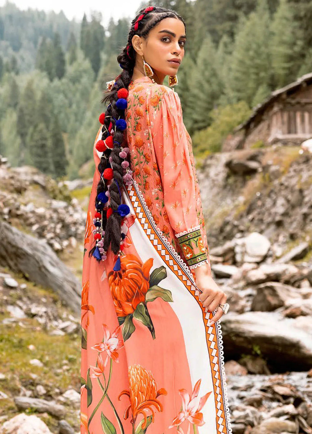 Gul Ahmed Printed Linen Suits Unstitched 3 Piece GA24UW LT-42009 - Winter Collection