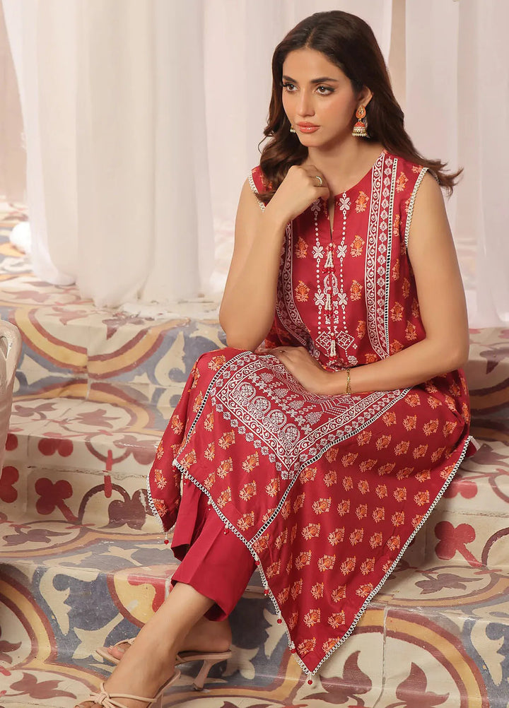 Gul Ahmed Printed Linen Unstitched Kurti GA24UW VS-42001 - Winter Collection