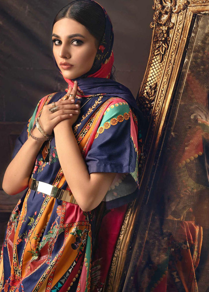 Gul Ahmed Printed Corduroy Suits Unstitched 3 Piece GA21JW CD-12012 A - Winter Collection