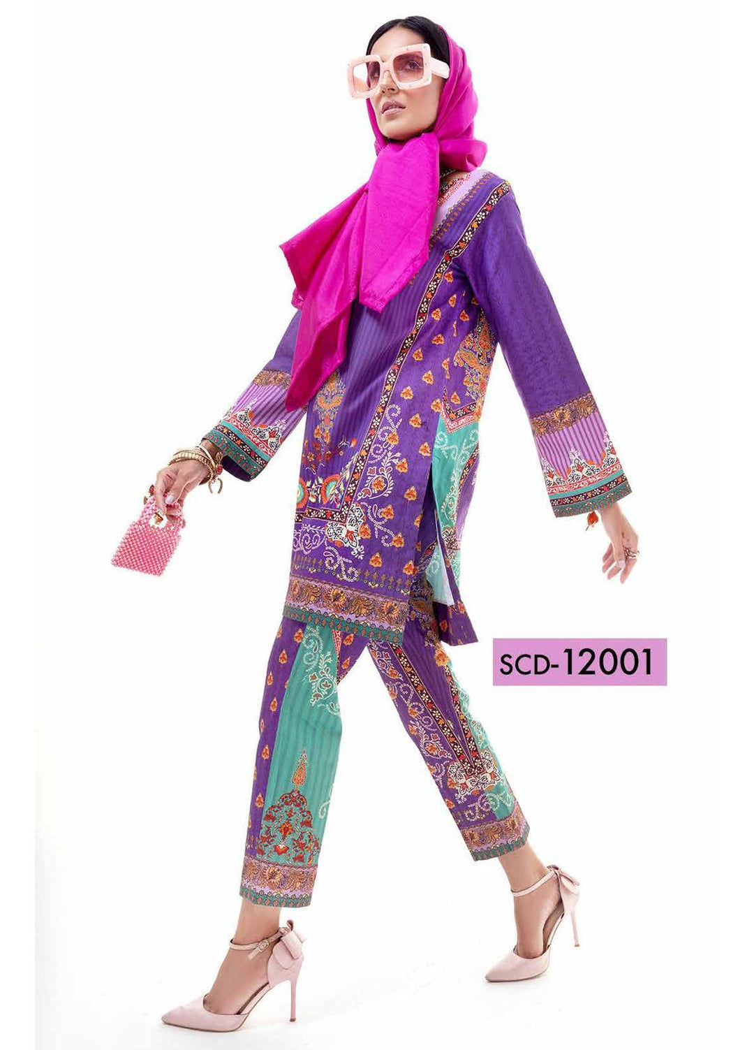 Gul Ahmed Printed Corduroy  Unstitched Kurti GA21JW SCD-12001 - Winter Collection