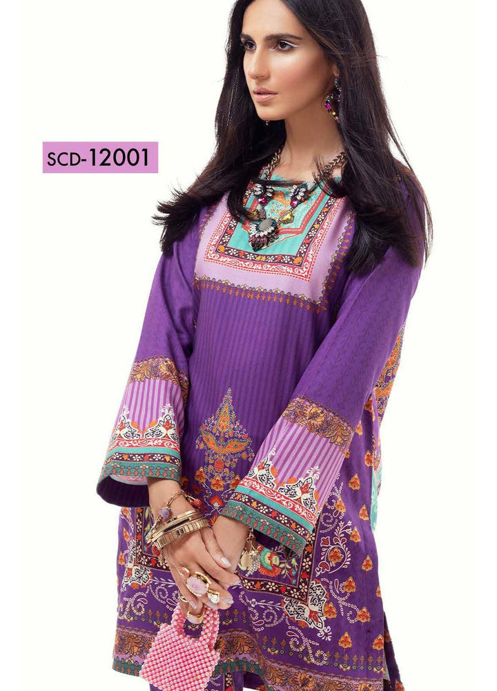 Gul Ahmed Printed Corduroy  Unstitched Kurti GA21JW SCD-12001 - Winter Collection