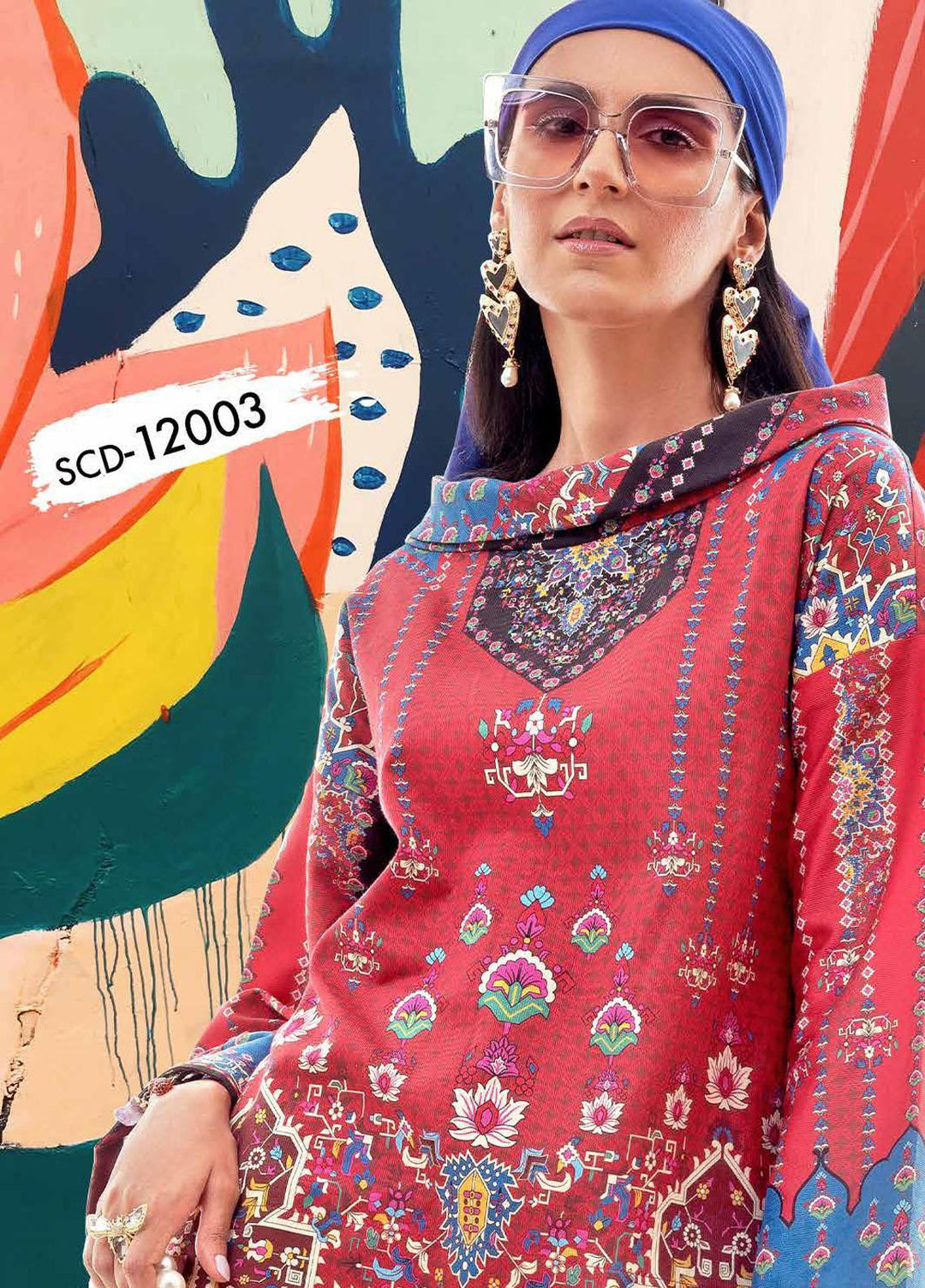 Gul Ahmed Printed Corduroy  Unstitched Kurti GA21JW SCD-12003 - Winter Collection
