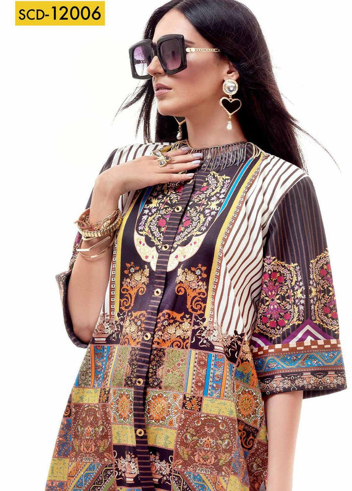 Gul Ahmed Printed Corduroy  Unstitched Kurti GA21JW SCD-12006 - Winter Collection