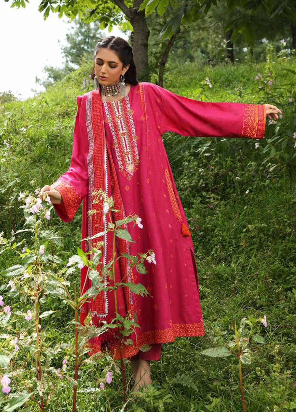 Gul Ahmed Embroidered Khaddar Suits Unstitched 3 Piece GA21JL AP-12039 - Winter Collection