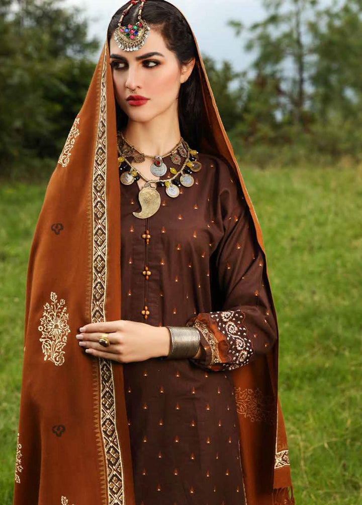 Gul Ahmed Embroidered Khaddar Suits Unstitched 3 Piece GA21JL AP-12057 - Winter Collection