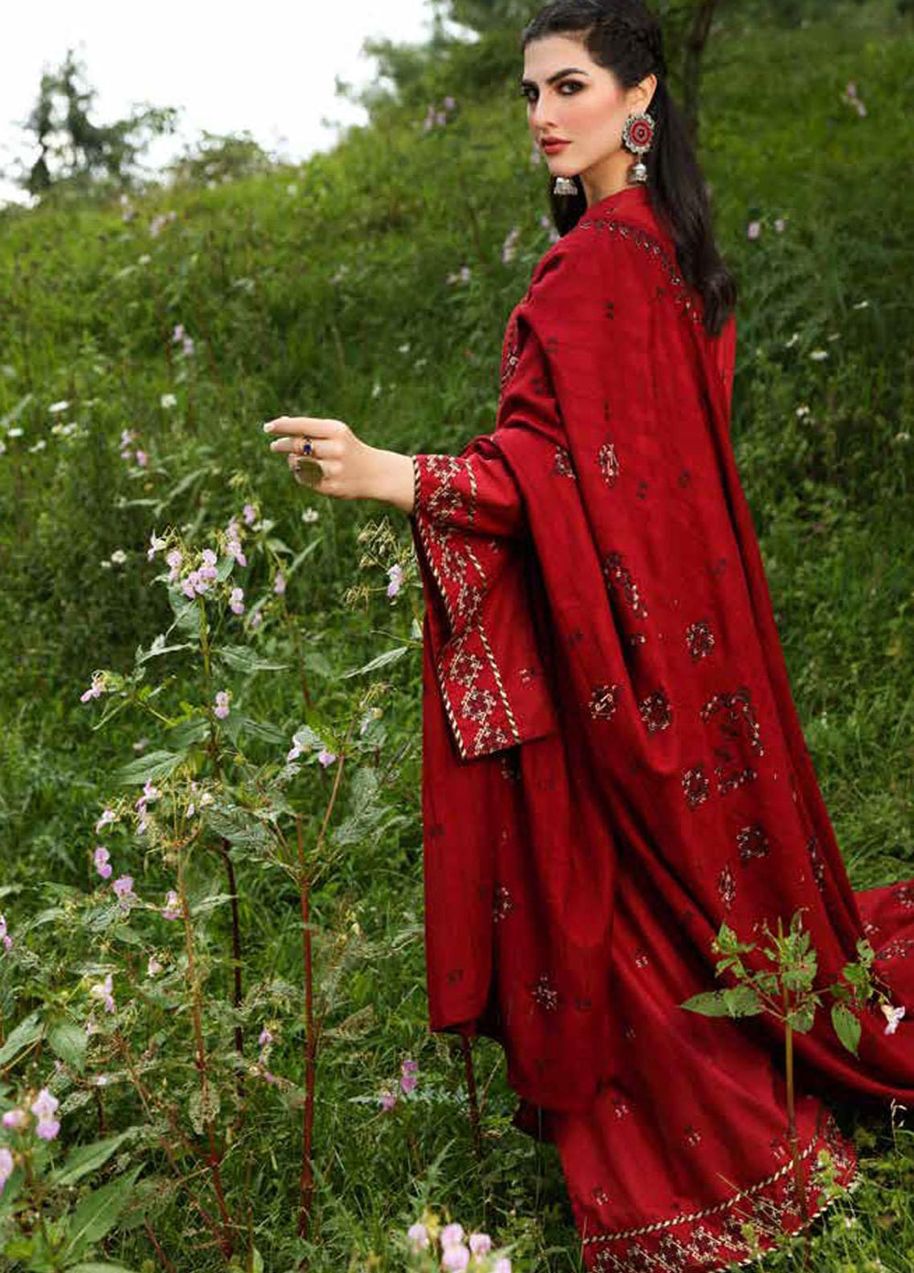 Gul Ahmed Embroidered Khaddar Suits Unstitched 3 Piece GA21JL AP-12071 - Winter Collection