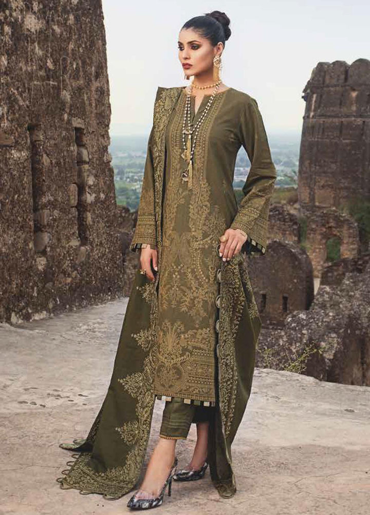 Gul Ahmed Embroidered Karandi Suits Unstitched 3 Piece GA21JL AY-12011 - Winter Collection