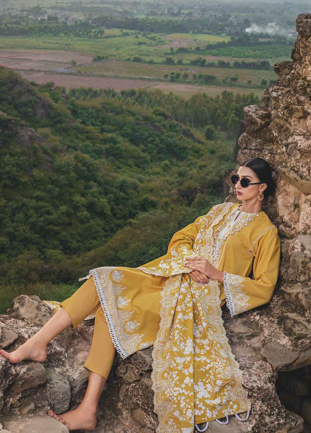 Gul Ahmed Embroidered Karandi Suits Unstitched 3 Piece GA21JL AY-12016 - Winter Collection