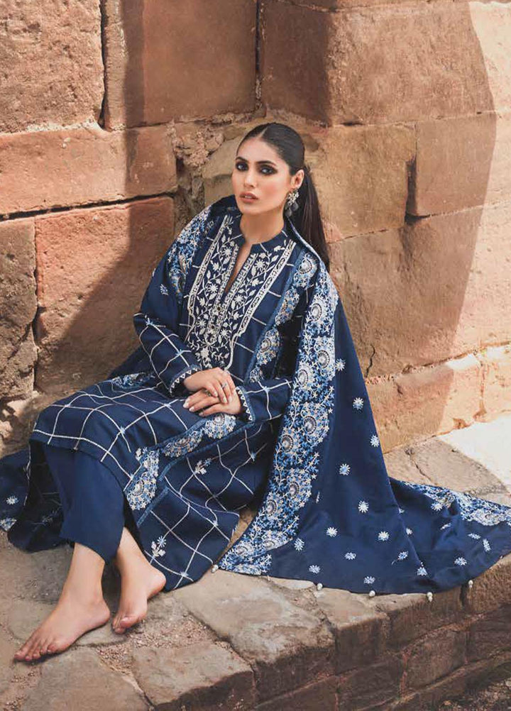 Gul Ahmed Embroidered Karandi Suits Unstitched 3 Piece GA21JL AY-12017 - Winter Collection