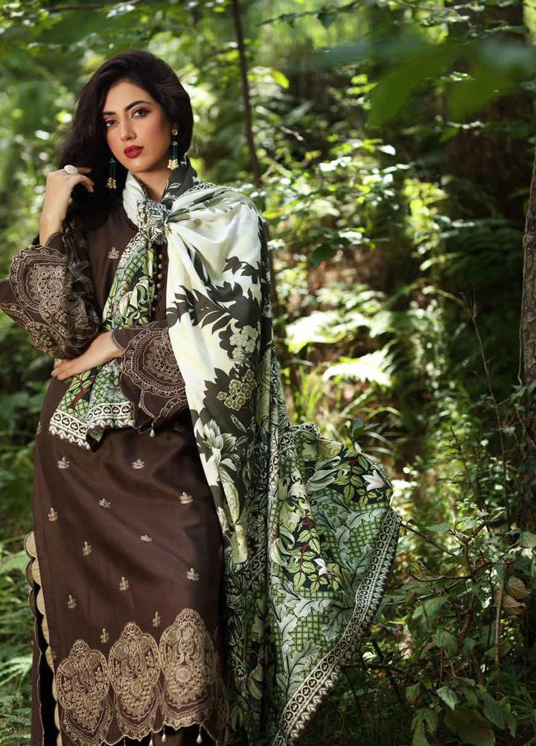 Gul Ahmed Embroidered Viscose Suits Unstitched 3 Piece GA21JL LT-12014 - Winter Collection