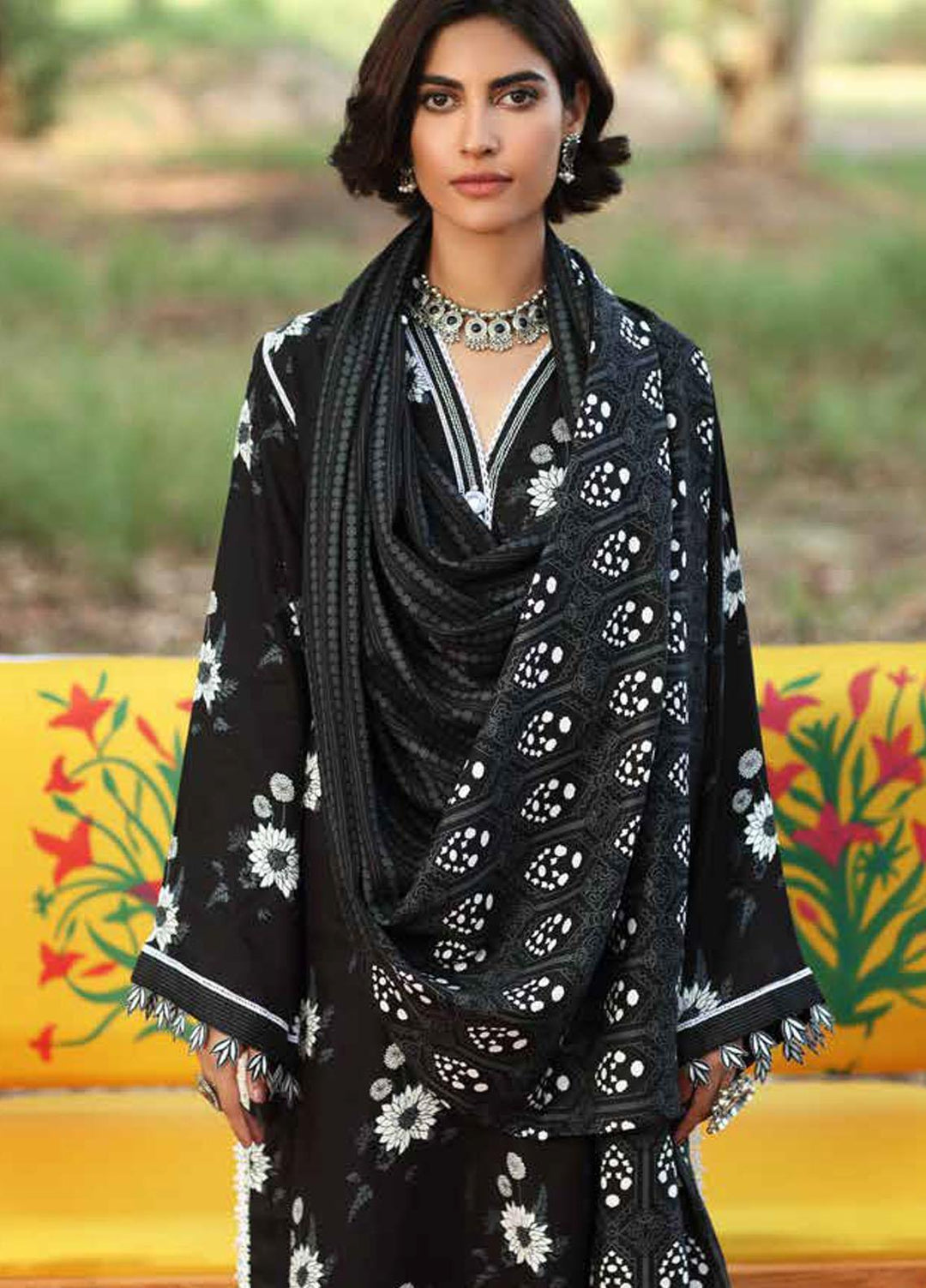 Gul Ahmed Printed Viscose Suits Unstitched 3 Piece GA21JL LT-12017 B - Winter Collection