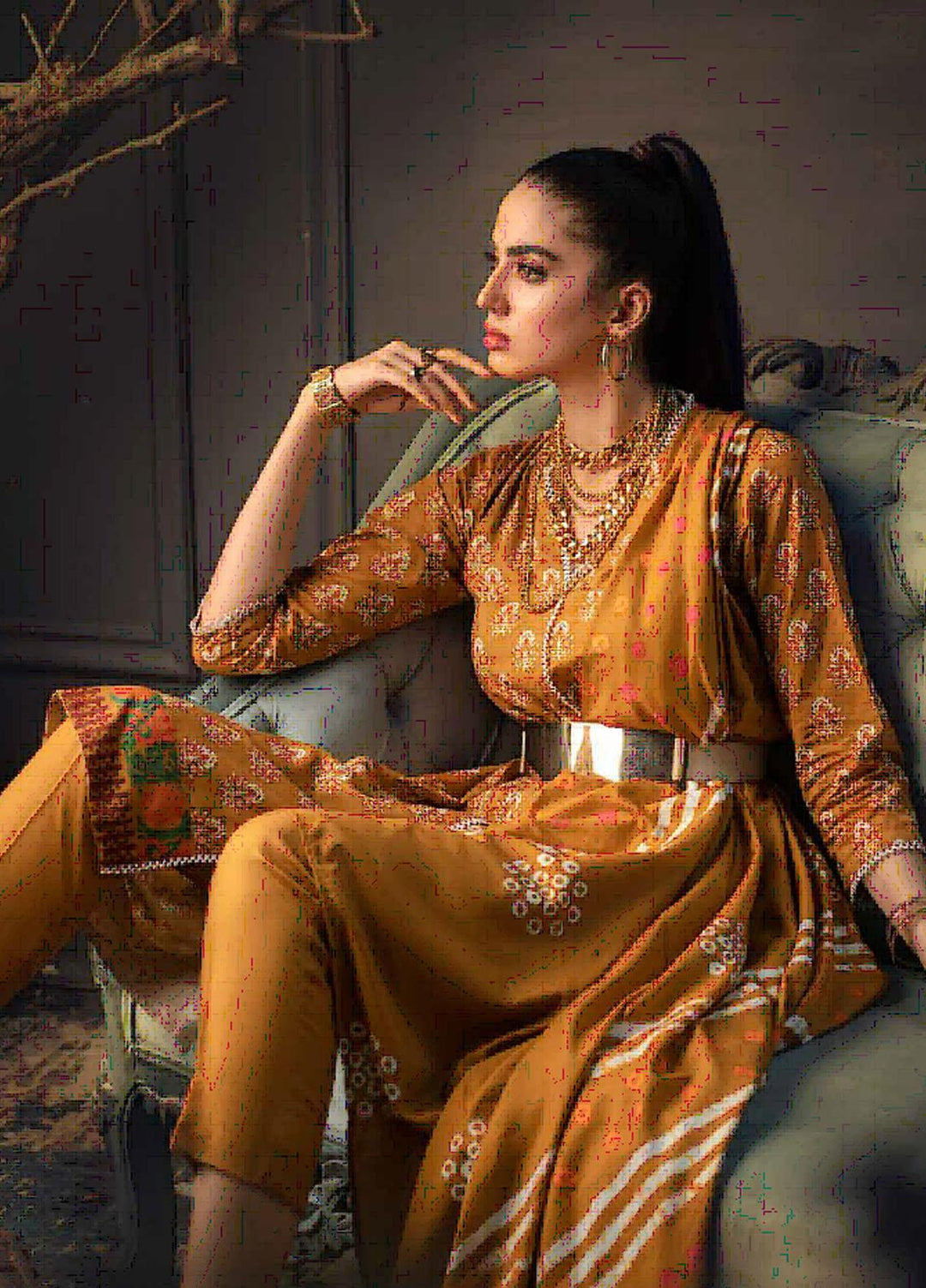 Gul Ahmed Printed Viscose Suits Unstitched 3 Piece GA21JL LT-12038 - Winter Collection