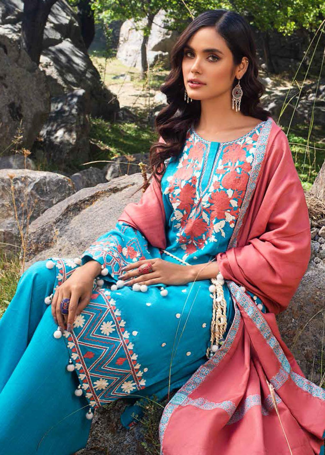 Pure Joy of Winter By Gul Ahmed Embroidered Khaddar Suits Unstitched 3 Piece GA22PJ AP-12027 - Winter Collection