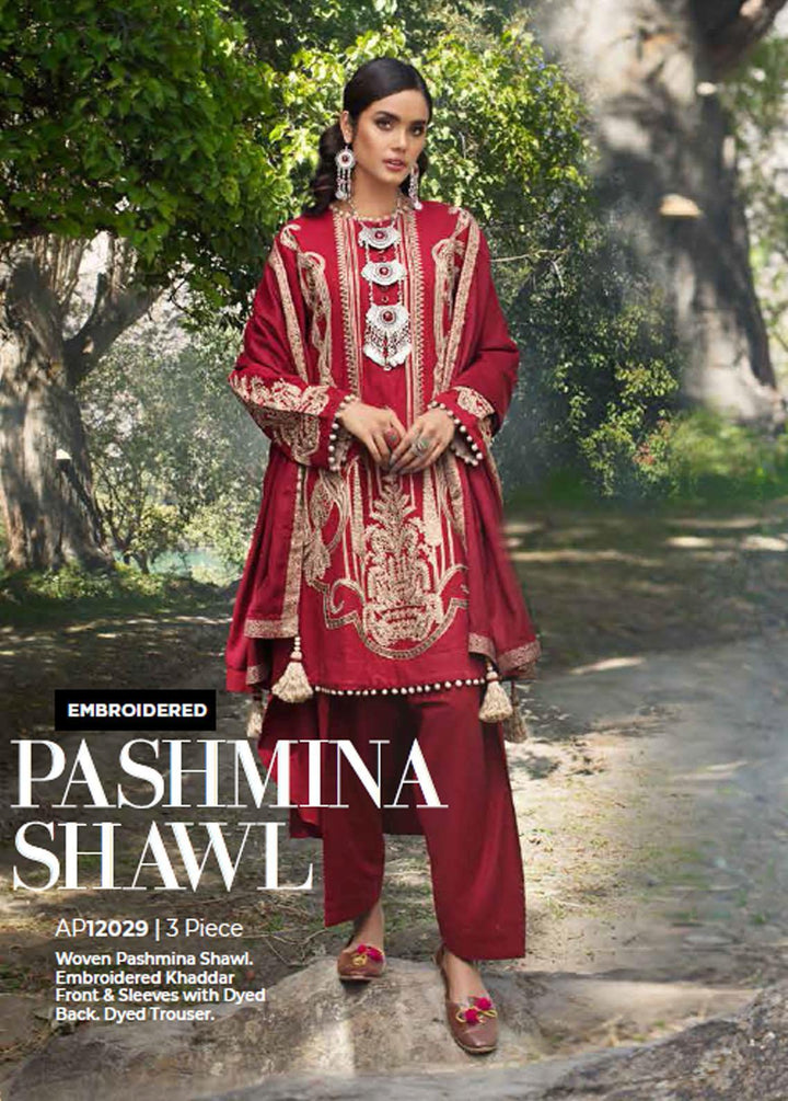 Pure Joy of Winter By Gul Ahmed Embroidered Khaddar Suits Unstitched 3 Piece GA22PJ AP-12029 - Winter Collection