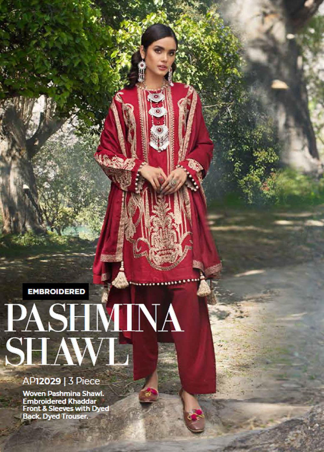 Pure Joy of Winter By Gul Ahmed Embroidered Khaddar Suits Unstitched 3 Piece GA22PJ AP-12029 - Winter Collection