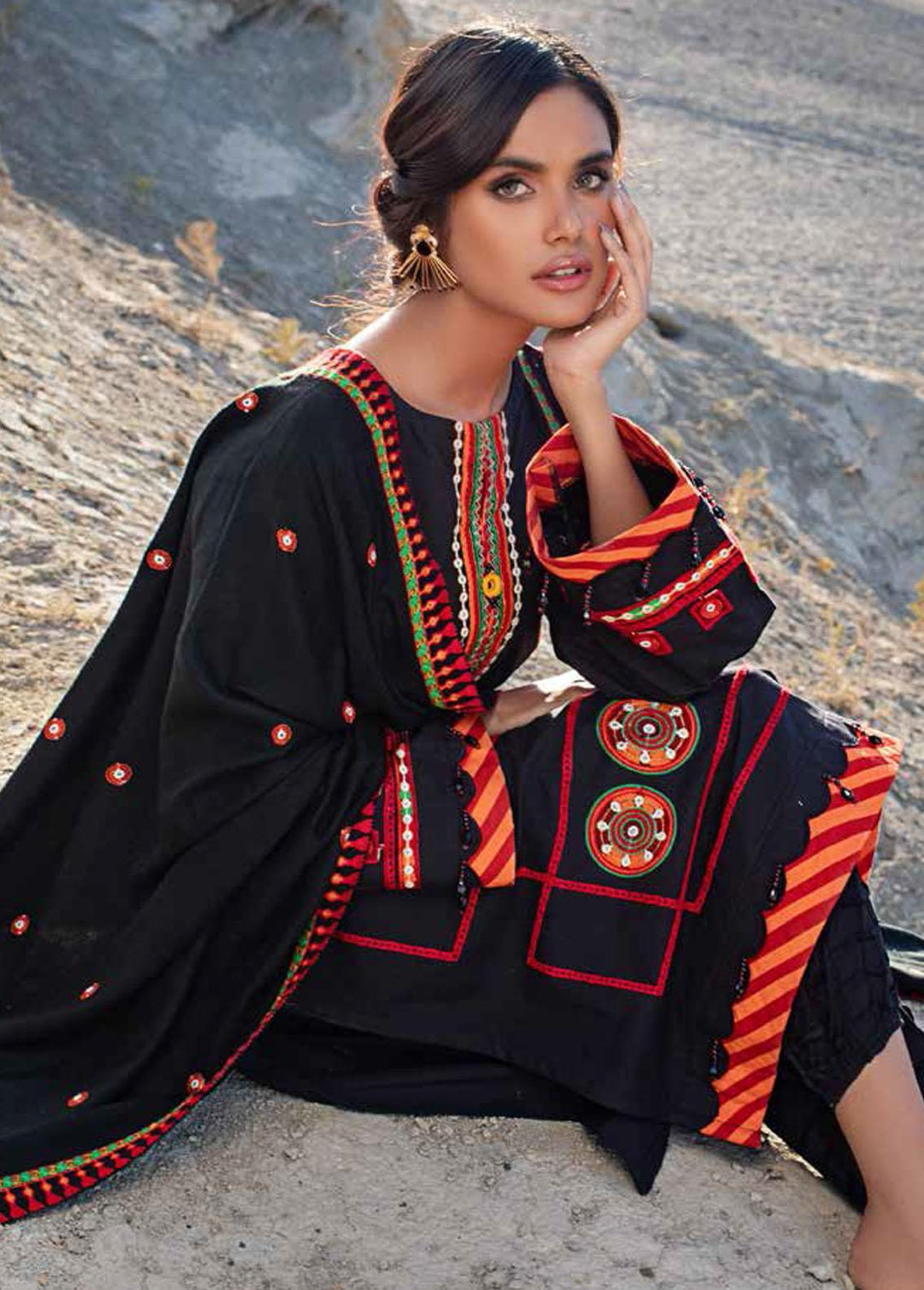 Pure Joy of Winter By Gul Ahmed Embroidered Khaddar Suits Unstitched 3 Piece GA22PJ AP-12059 - Winter Collection