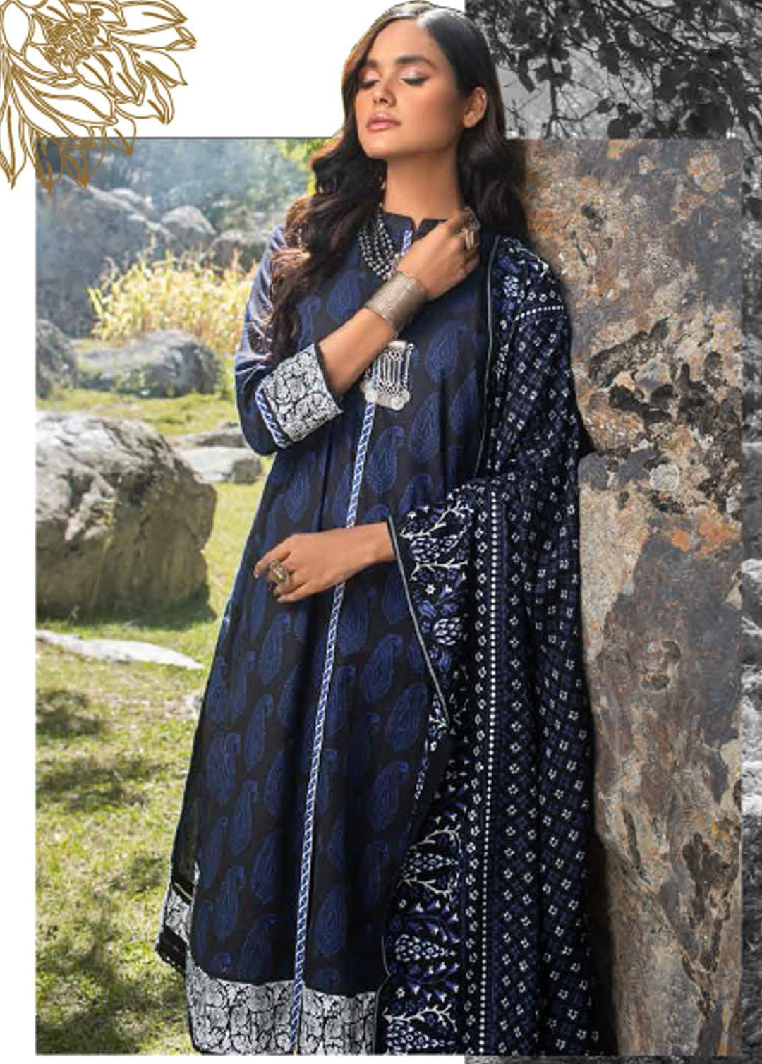 Pure Joy of Winter By Gul Ahmed Printed Khaddar Suits Unstitched 3 Piece GA22PJ AP-12086 - Winter Collection