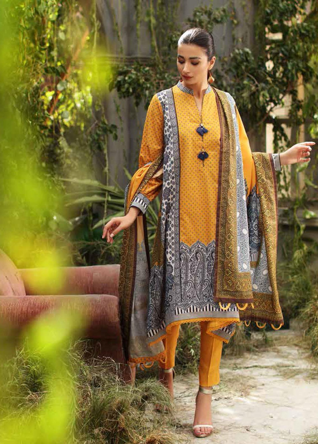 Pure Joy of Winter By Gul Ahmed Printed Karandi Suits Unstitched 3 Piece GA22PJ AY-12022 B - Winter Collection