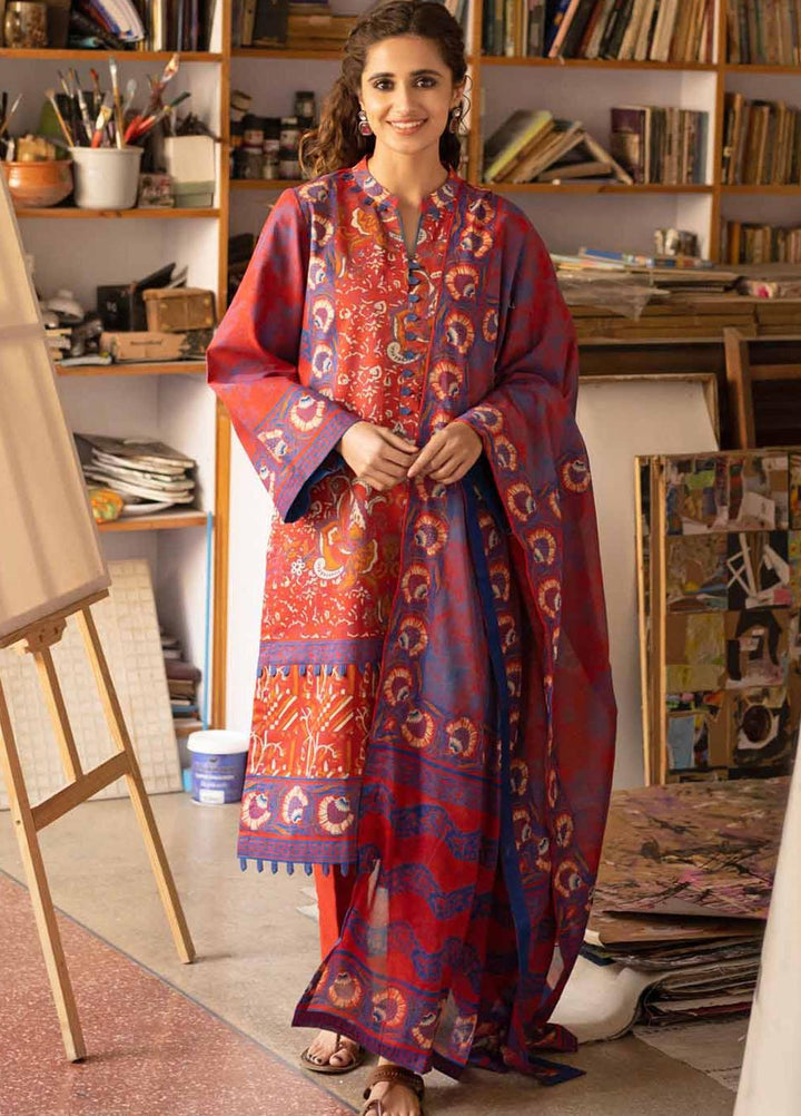 Rang Angan By Gul Ahmed Printed Lawn Suits Unstitched 3 Piece GA21RA CL-1269 B - Summer Collection