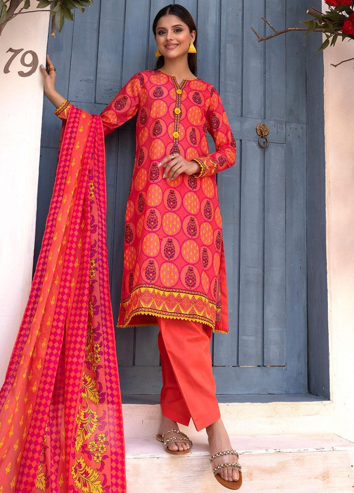 Gul Ahmed Printed Lawn Suits Unstitched 3 Piece GA23SF CL32384-B - Summer Collection