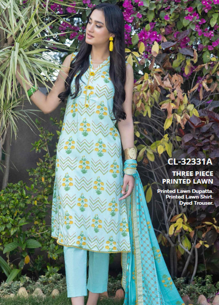 Breeze By Gul Ahmed Printed Lawn Suits Unstitched 3 Piece GA23B CL-32331A - Summer Collection