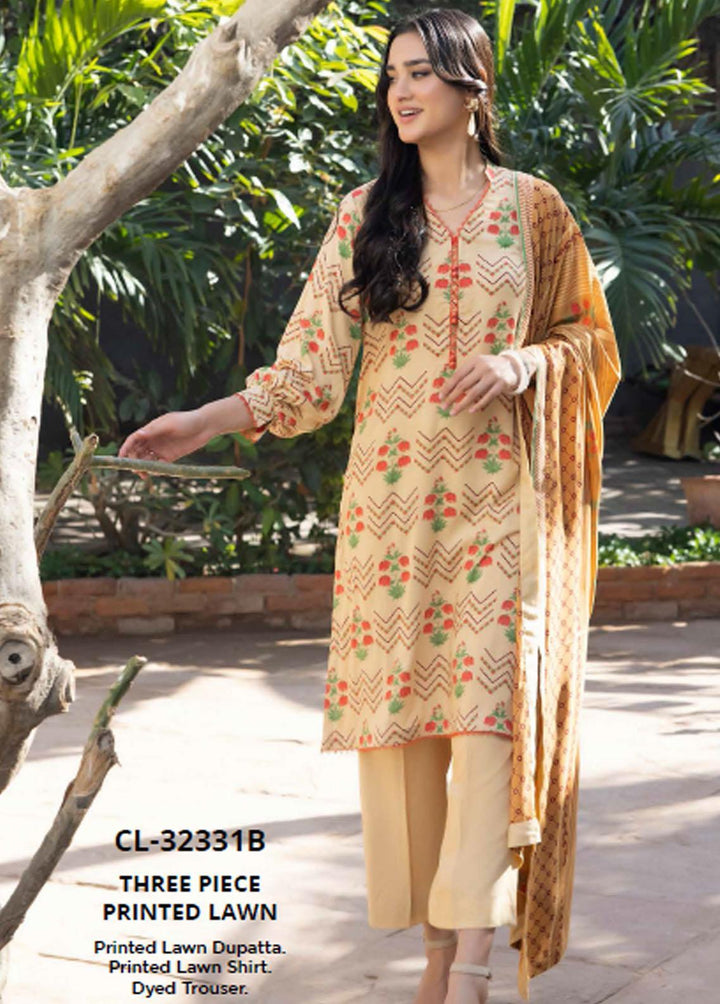 Breeze By Gul Ahmed Printed Lawn Suits Unstitched 3 Piece GA23B CL-32331B - Summer Collection