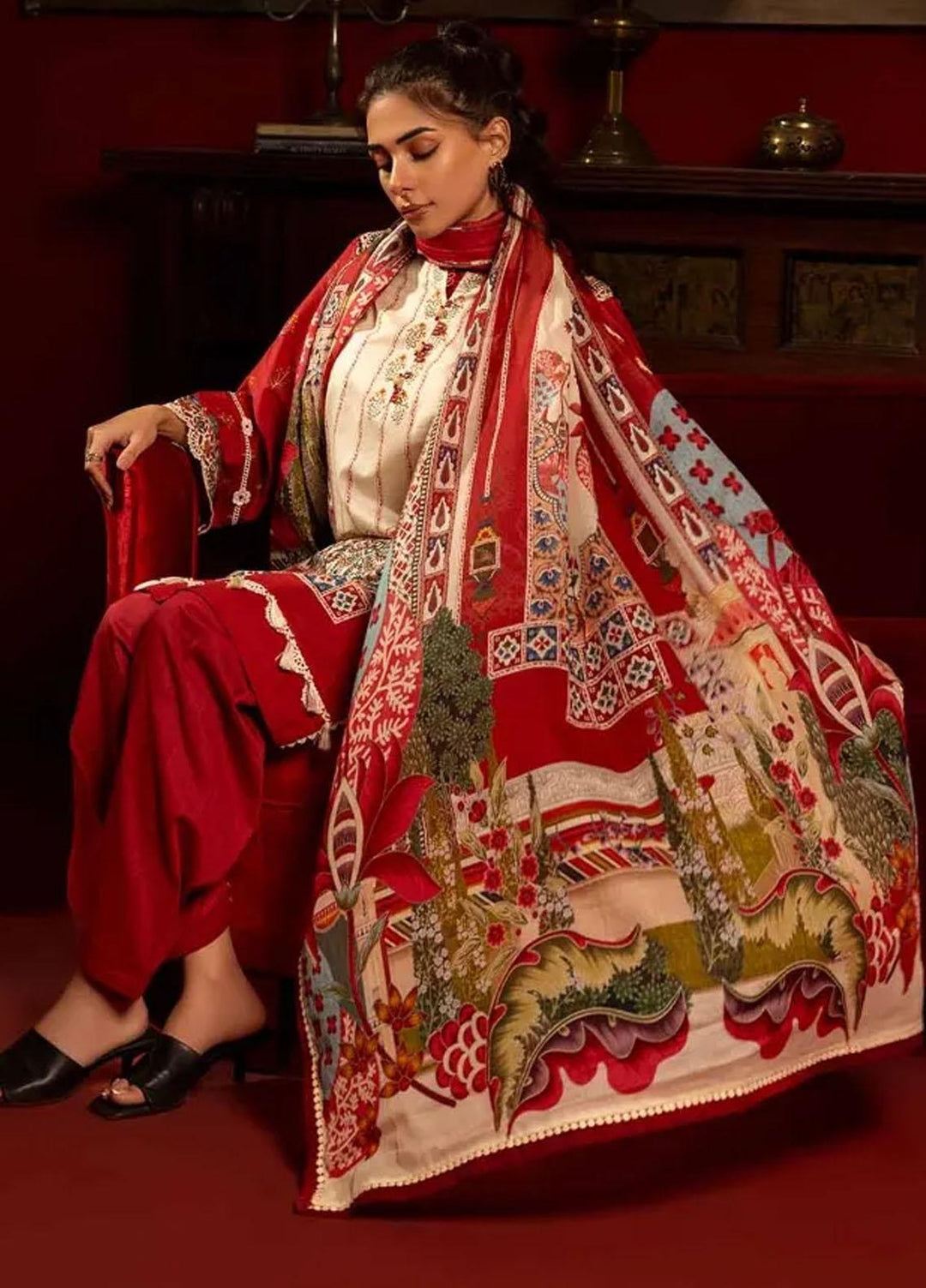 Gul Ahmed Printed Lawn Suits Unstitched 3 Piece GA24RC CL-42177 - Summer Collection