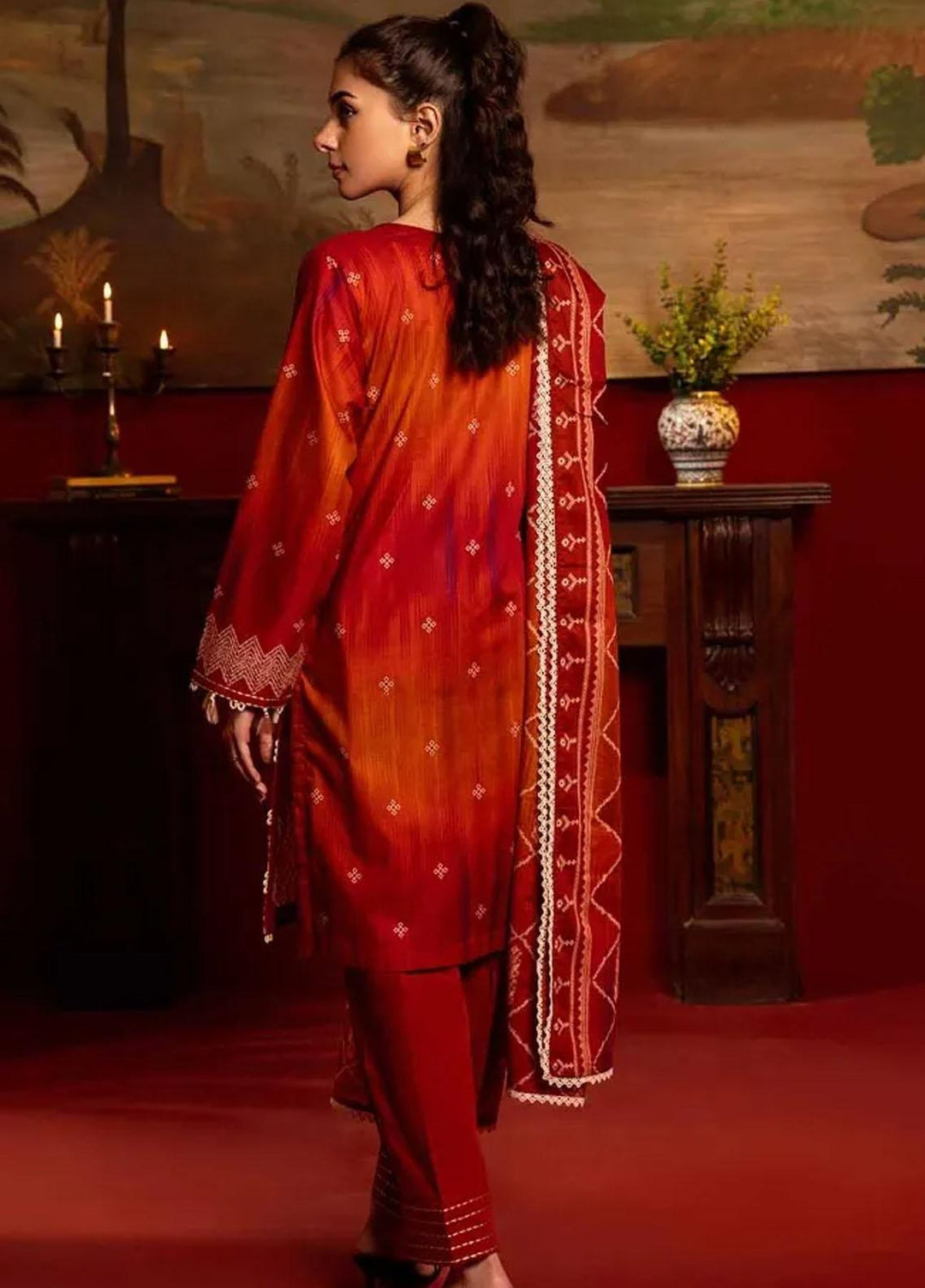 Gul Ahmed Printed Lawn Suits Unstitched 3 Piece GA24RC CL-42178 - Summer Collection