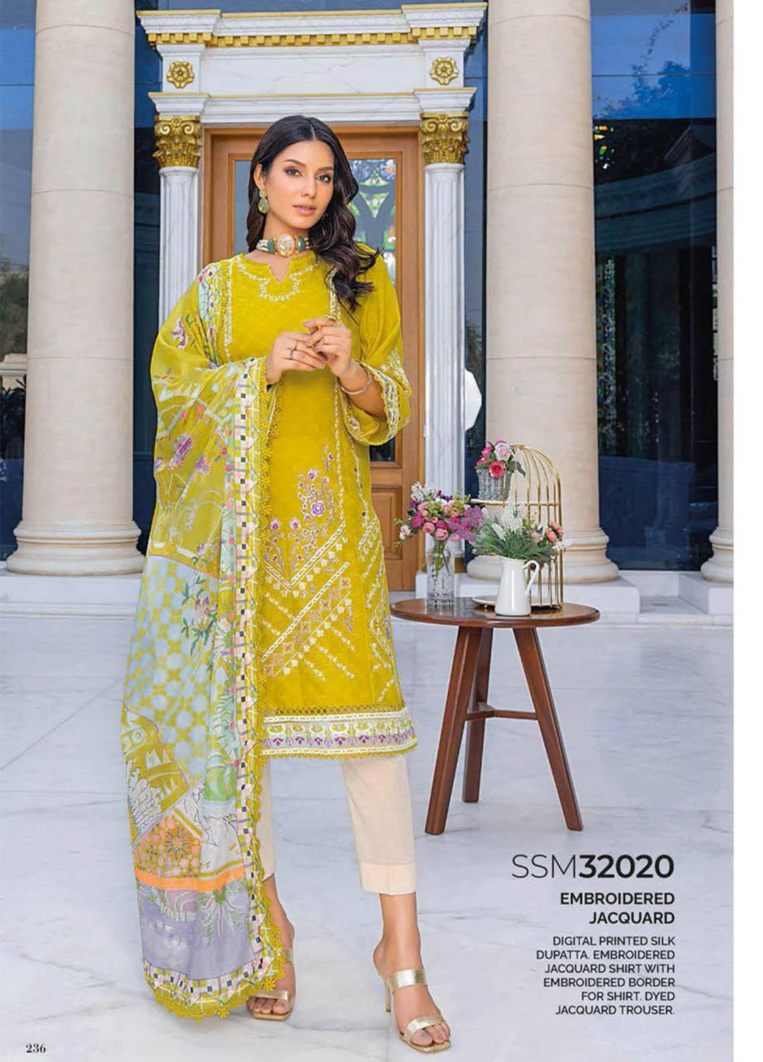 Gul Ahmed Embroidered Lawn Suits Unstitched 3 Piece GA23PS SSM-32020 - Summer Collection