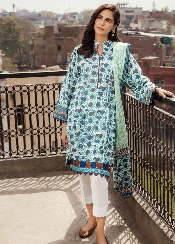 Gul Ahmed Printed Lawn Suits Unstitched 3 Piece GA21LL CL1132B - Summer Collection