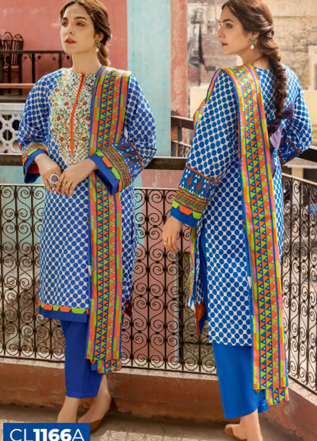 Gul Ahmed Printed Lawn Suits Unstitched 3 Piece GA21LL CL1166A - Summer Collection