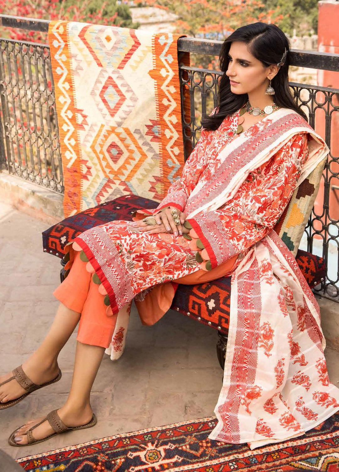 Gul Ahmed Printed Dobby Suits Unstitched 3 Piece GA21LL CL12023 - Summer Collection