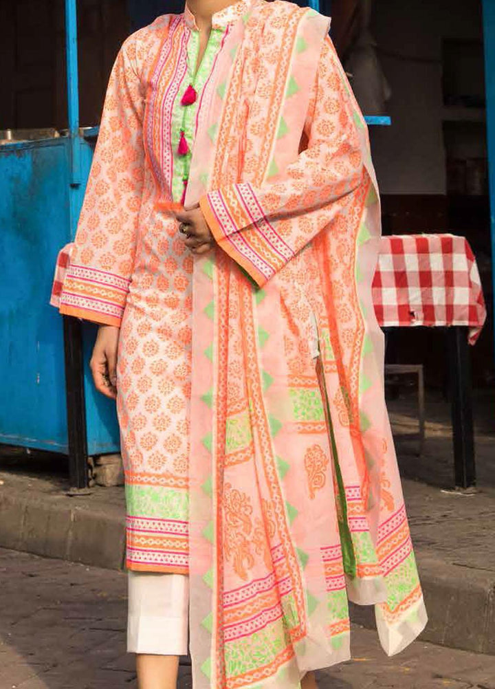 Gul Ahmed Printed Lawn Suits Unstitched 3 Piece GA21LL CL1327A - Summer Collection