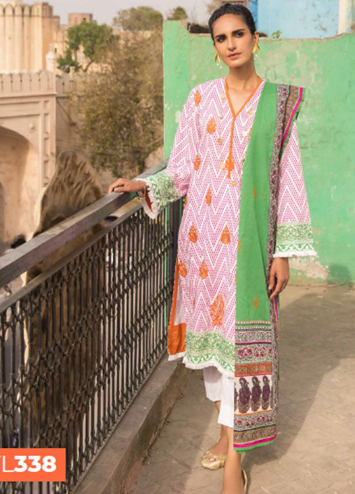 Gul Ahmed Embroidered Lawn Suits Unstitched 2 Piece GA21LL TL338 - Summer Collection