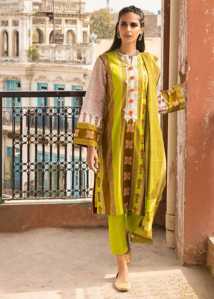 Gul Ahmed Embroidered Lawn Suits Unstitched 2 Piece GA21LL TL358 - Summer Collection