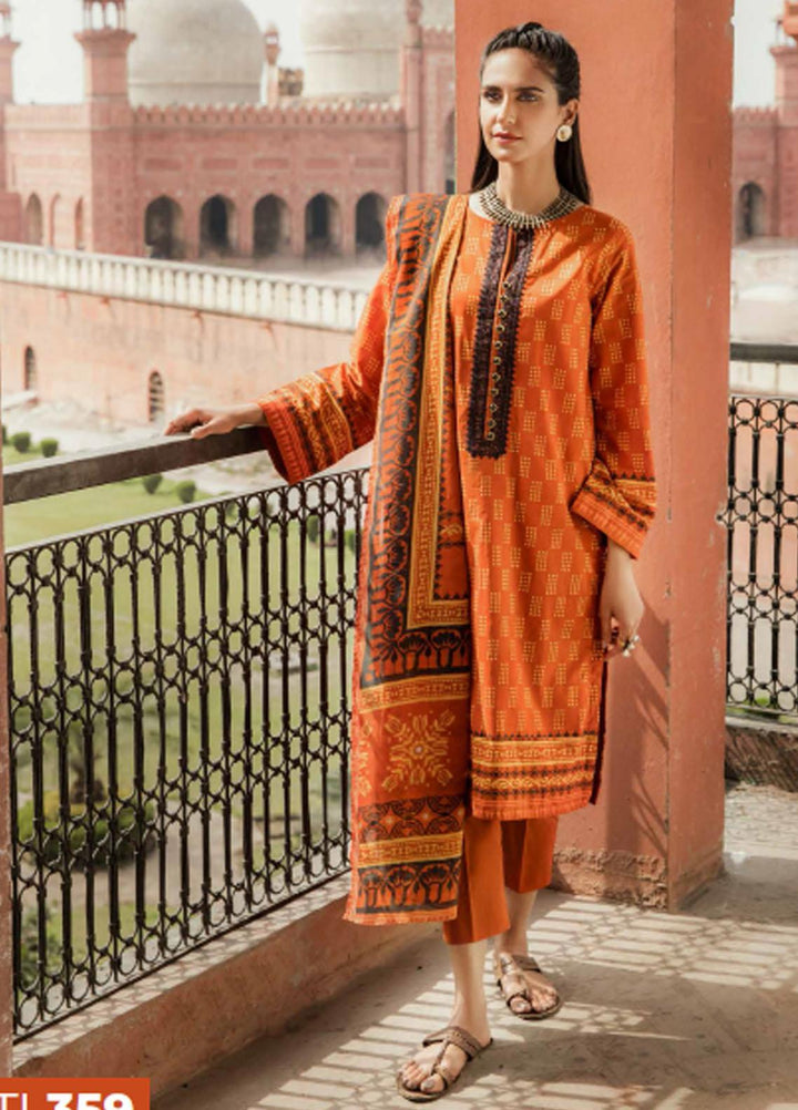Gul Ahmed Embroidered Lawn Suits Unstitched 2 Piece GA21LL TL359 - Summer Collection